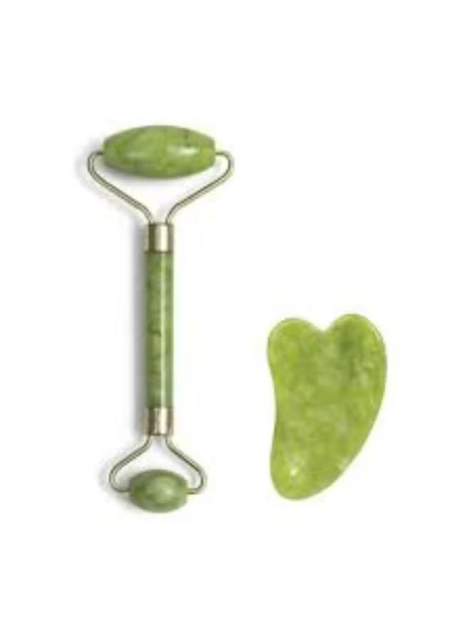 Flawless Jade Facial Roller & Natural Himalayan Gua Sha Tool – 2-Piece Anti-Aging Skincare Set - Image 3